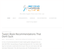 Tablet Screenshot of beyondwordslife.com